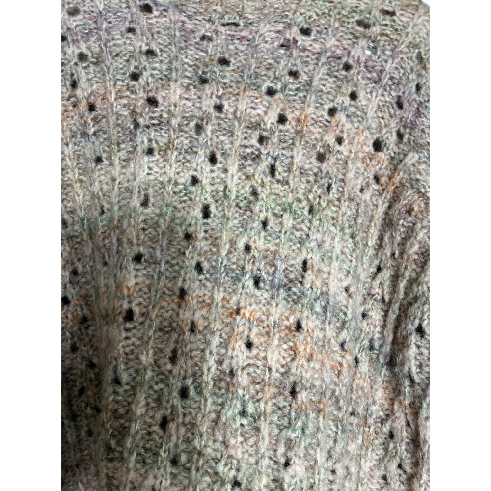 bartolini sweater Sz M Open Knit Wool Blend Made In Italy Crew Neck Casual - Picture 2 of 8